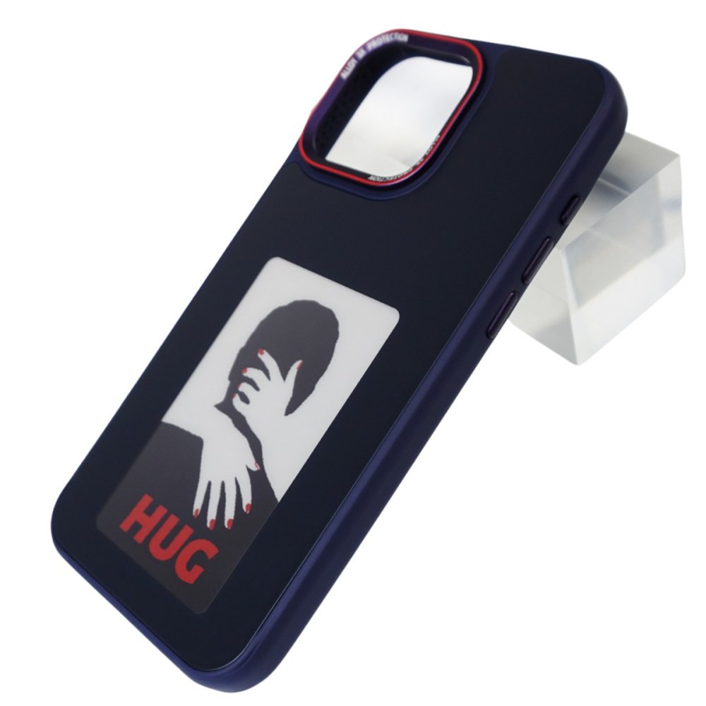 URR iPhone 15 Pro Max NFC Smart Case Akıllı Kapak - Siyah